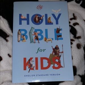 Blue Playful Bible Toy with Illustrated Characters